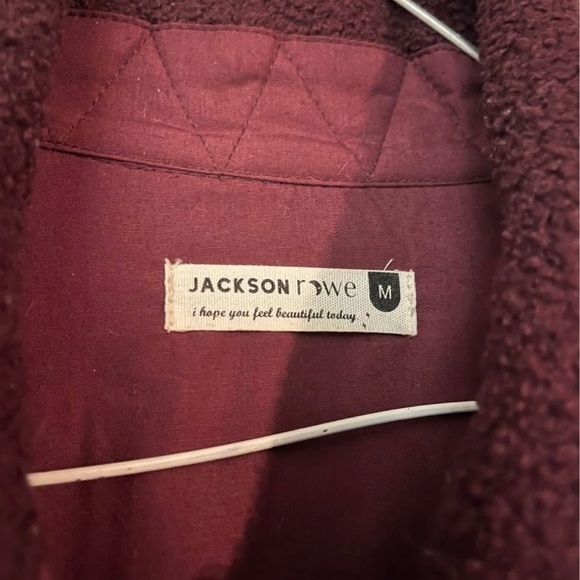 Burgundy Button-Up Jacket - Picture 2 of 2
